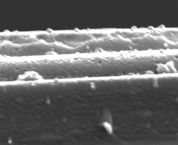 Surface of carbon-based material used for thermal protection systems.