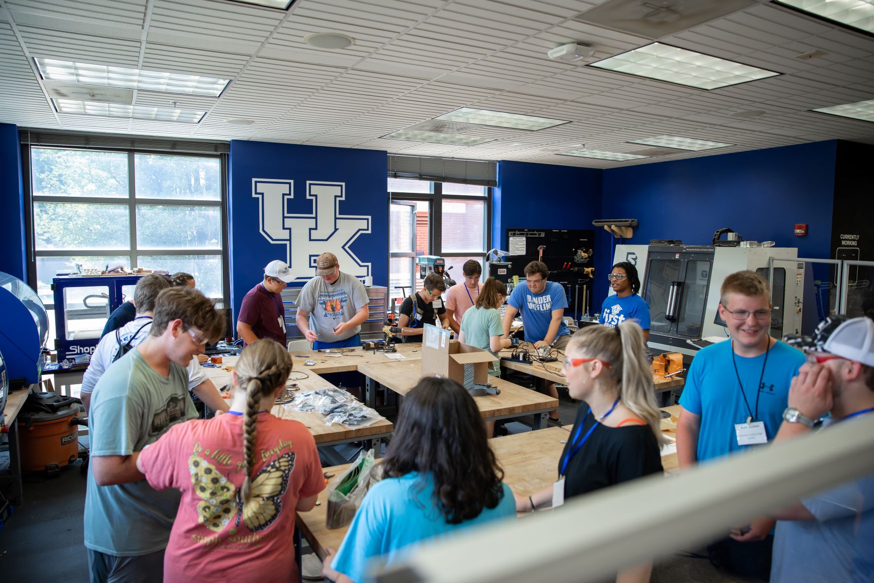 Campers in the College of Engineering's Innovation Center