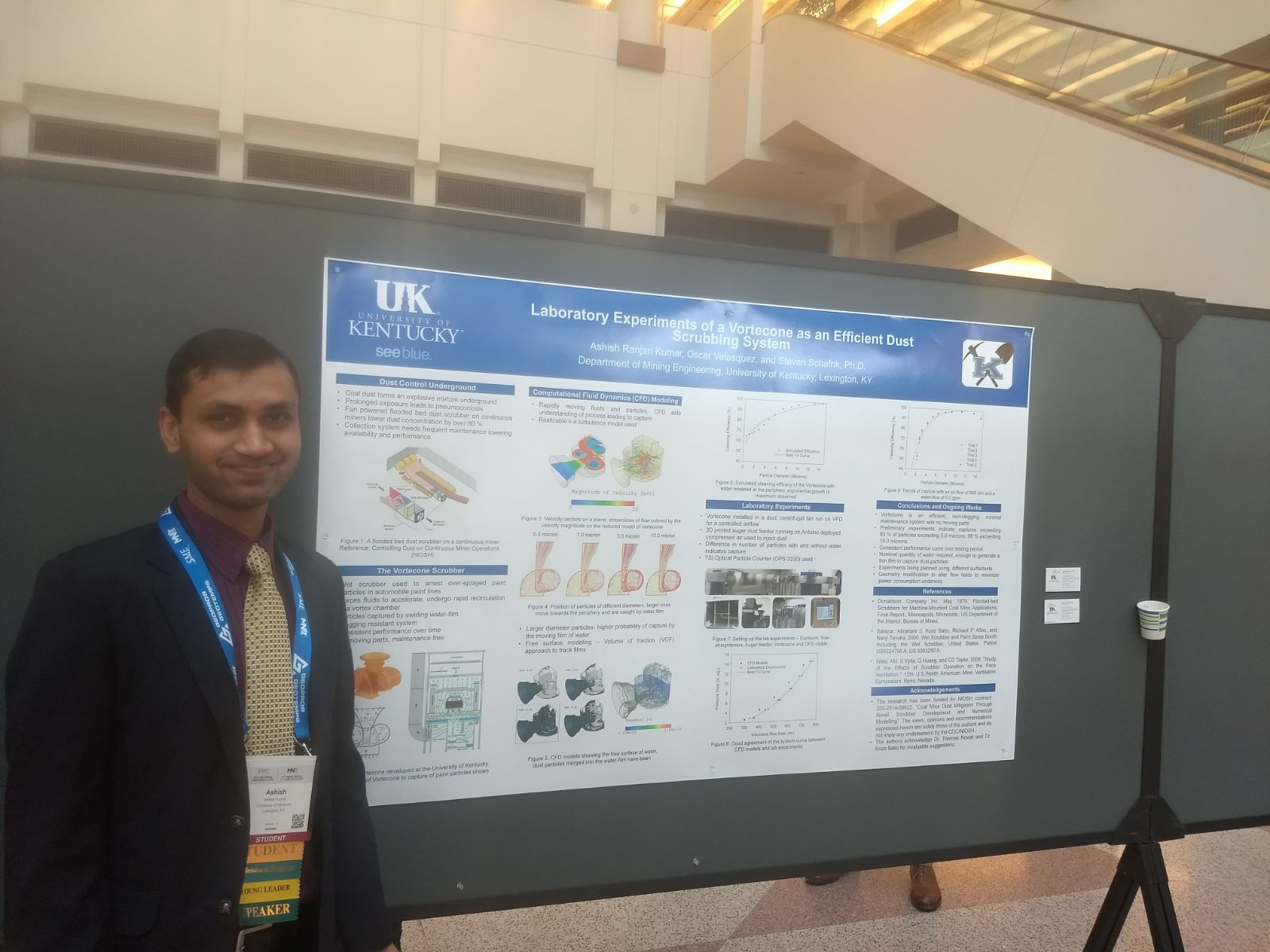 Ashish Kumar and Oscar Velasquez placed second for his poster titled,
