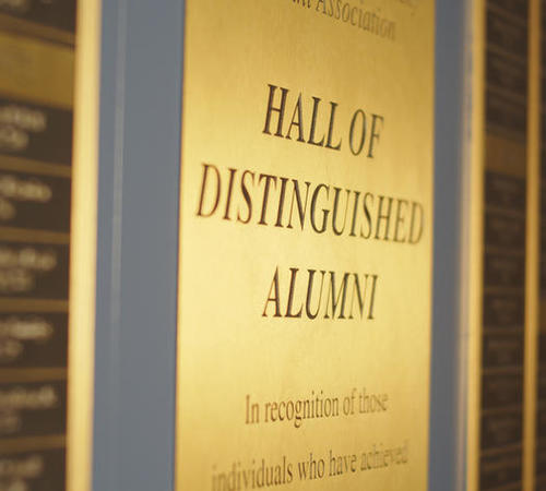 Inductees are added to the Hall of Distinguished Alumni every five years.
